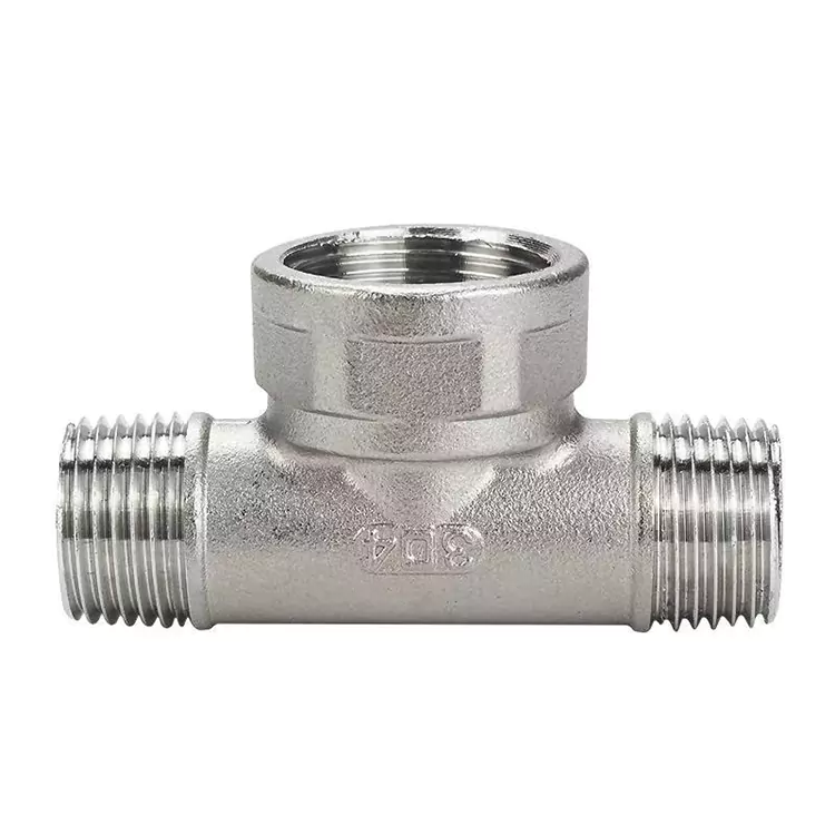 DN15-DN100 BSP ষ্টেইনলেছ ষ্টীল মধ্যমীয়া-বৃহৎ পাইপ টি